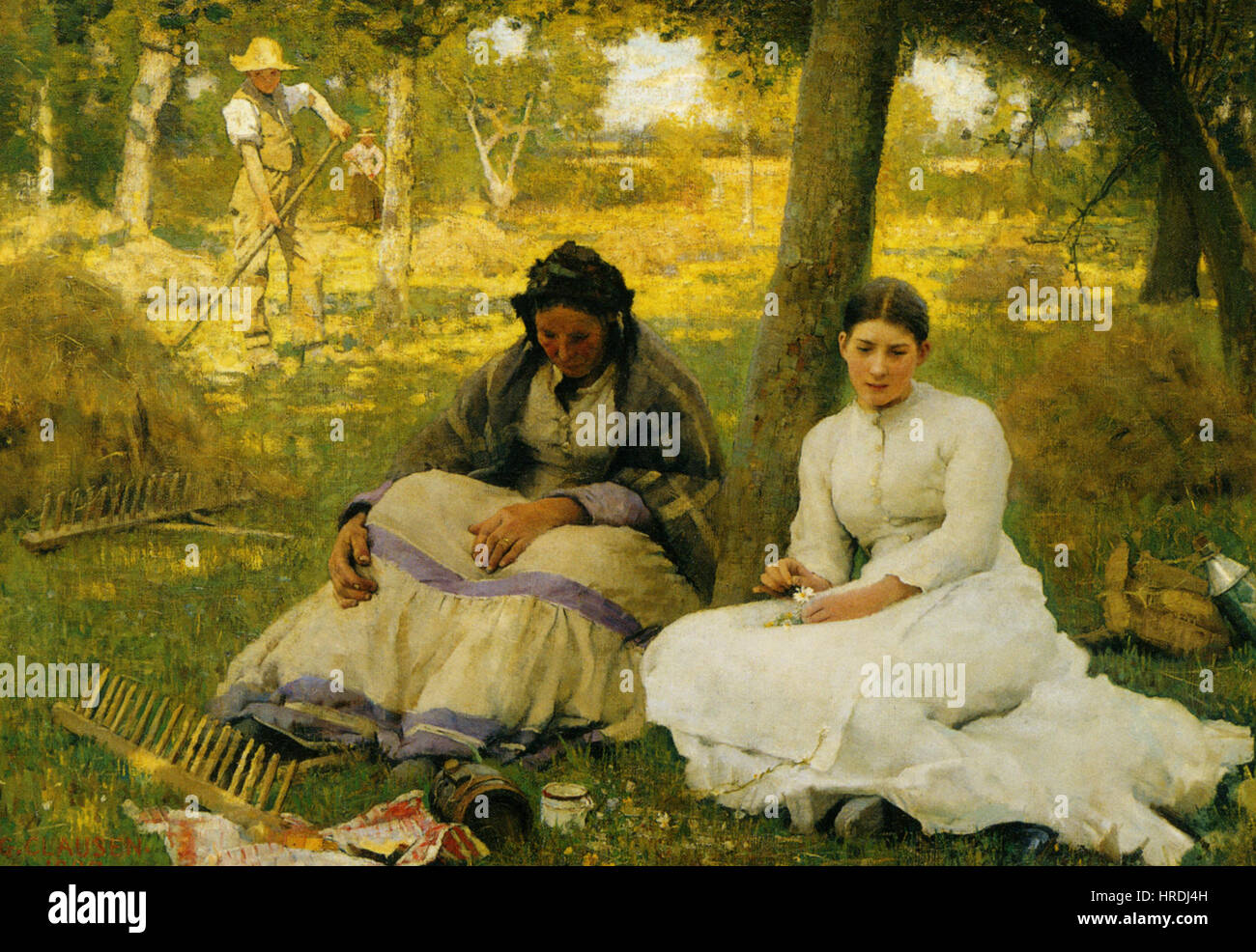 George Clausen - Day Dream Banque D'Images