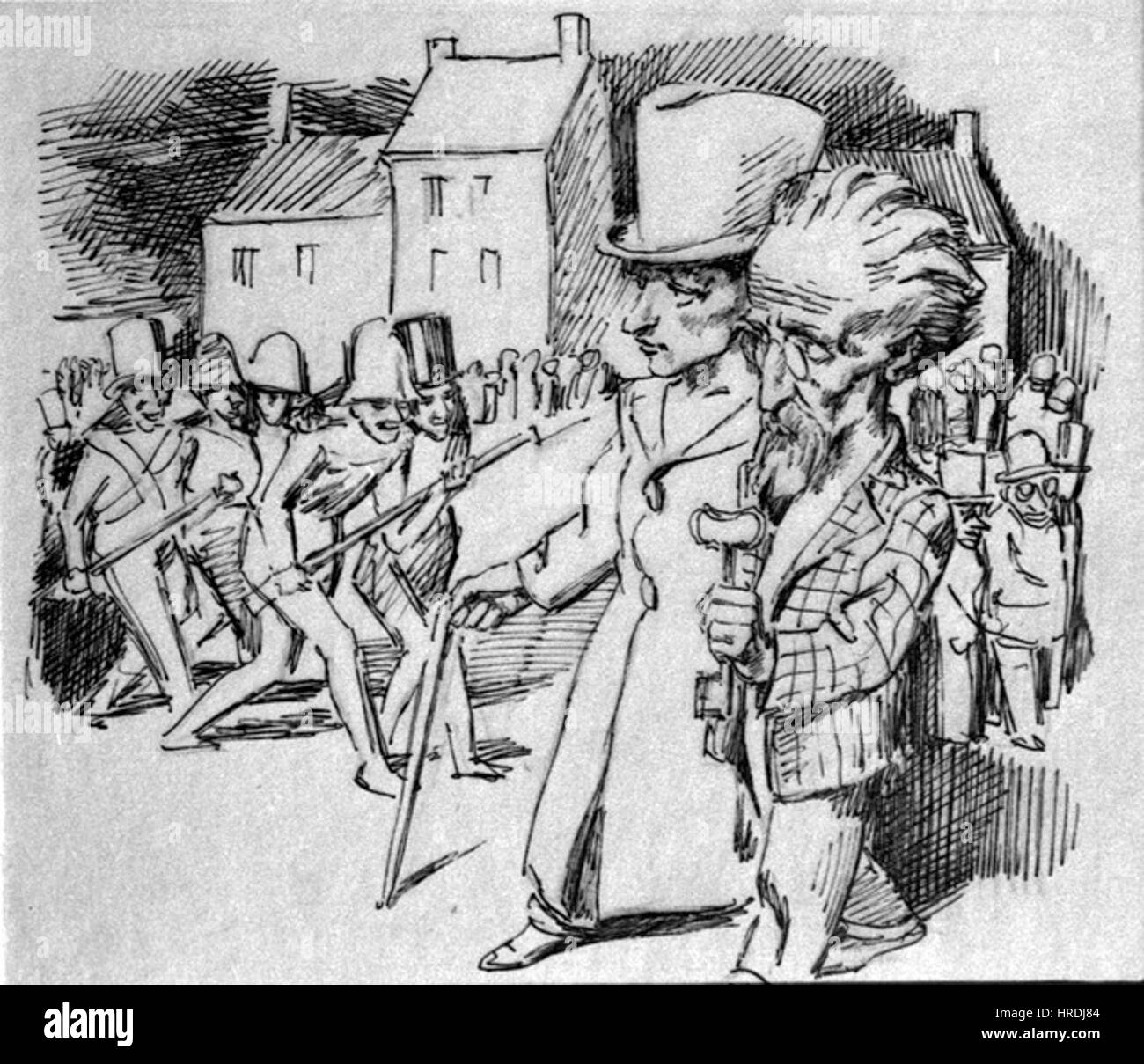 « Sklepy Cynamonowe 4 » de Bruno Schulz fait partie de sa série emblématique représentant le monde surréaliste et imaginatif de sa ville natale. À travers des images oniriques, Schulz réfléchit sur les thèmes de la mémoire, du temps et de la transformation, mêlant réalité et fantaisie dans un récit hautement personnel. Banque D'Images