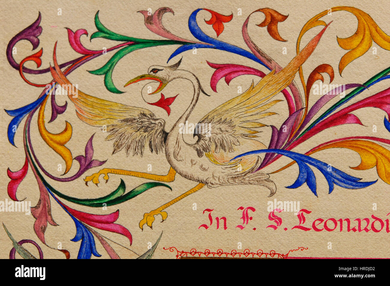 Liber choralis S.Leonardi (MCM), CXX Os iusti (détail) Banque D'Images