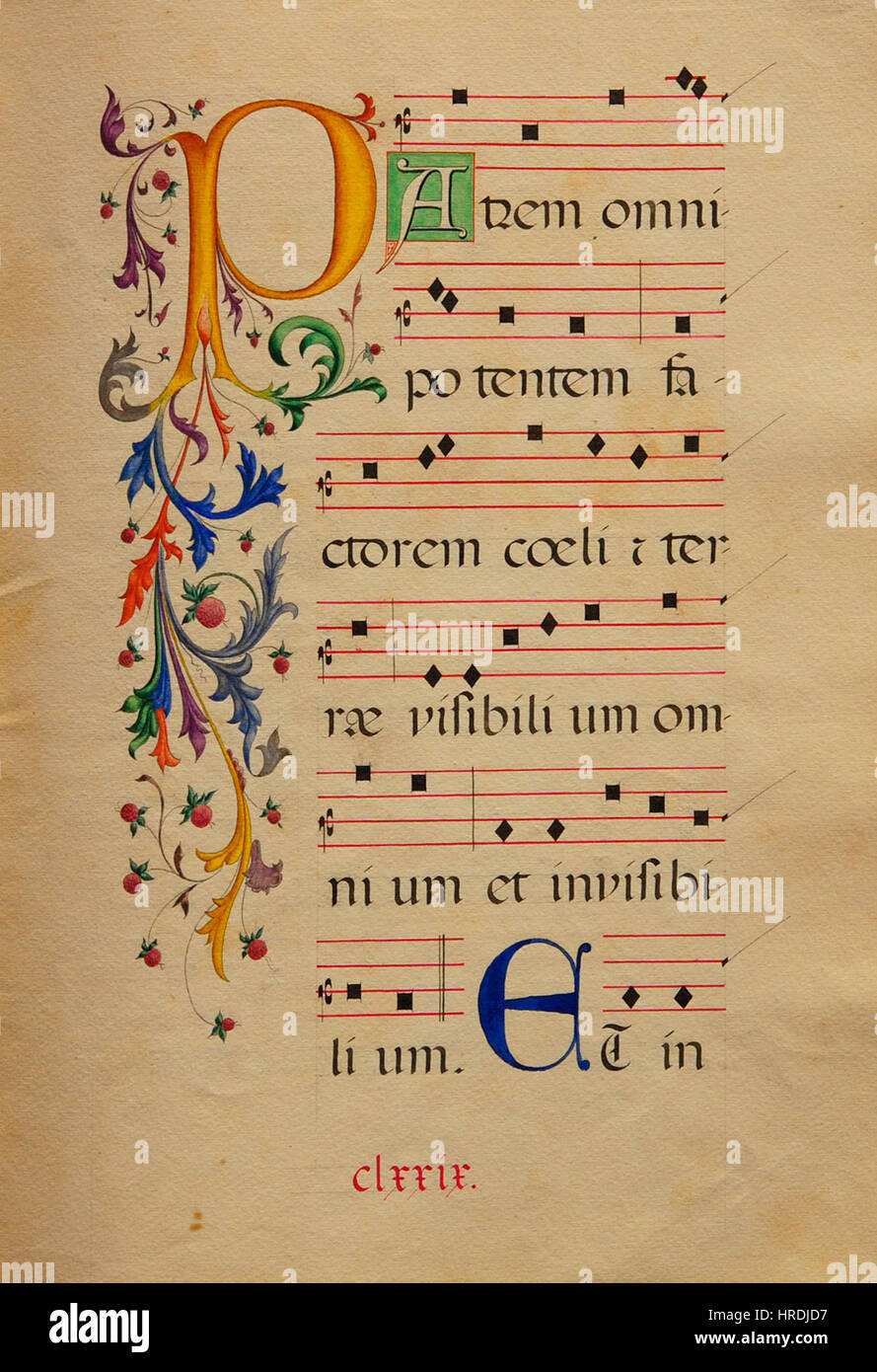 Liber choralis S.Leonardi (MCM), CLXXIX Patrem Banque D'Images