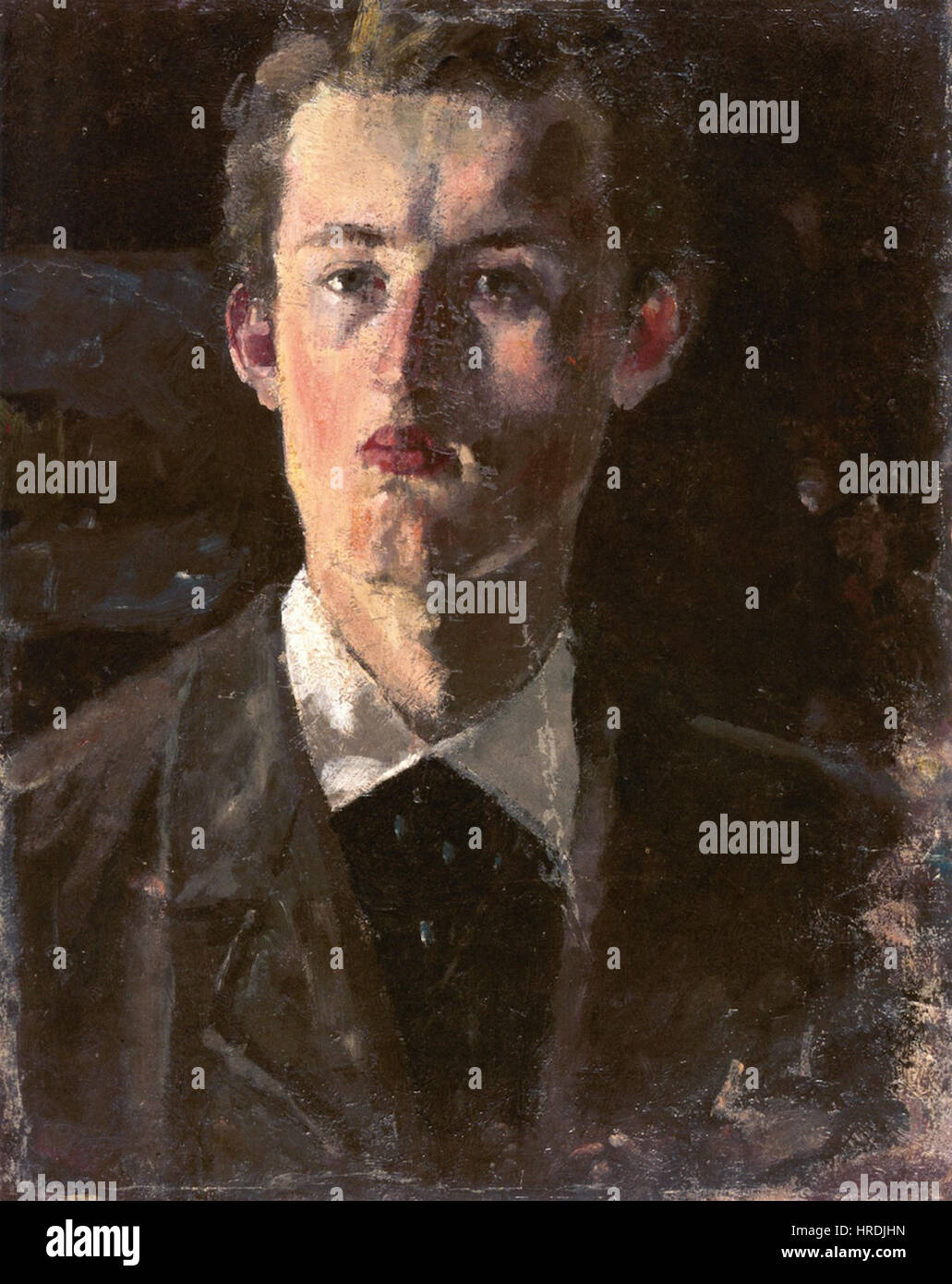 Edvard Munch - l'auto-portrait (1882-1883) Banque D'Images