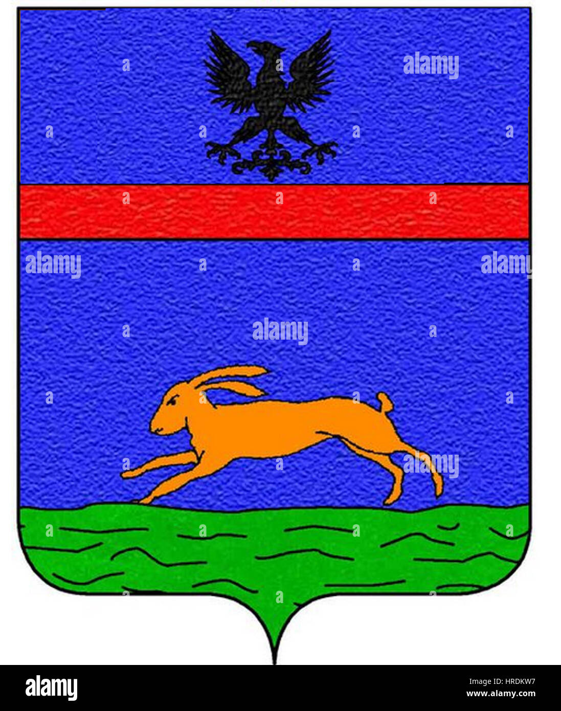 Le 'Marchesi Lepri' est un armoiries de la famille noble italienne traditionnelle, représentant la lignée aristocratique et l'héritage de la famille Lepri. L'emblème présente des symboles héraldiques typiques associés au statut noble. Banque D'Images