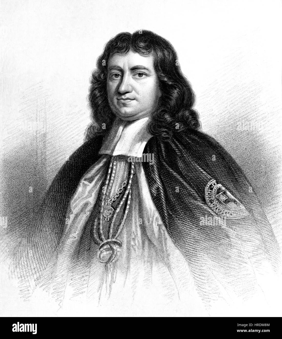 Gilbert Burnet, gravé par John Rogers d'après un portrait de John Riley, 1857, une gravure anglaise de l'historien et théologien écossais. Banque D'Images