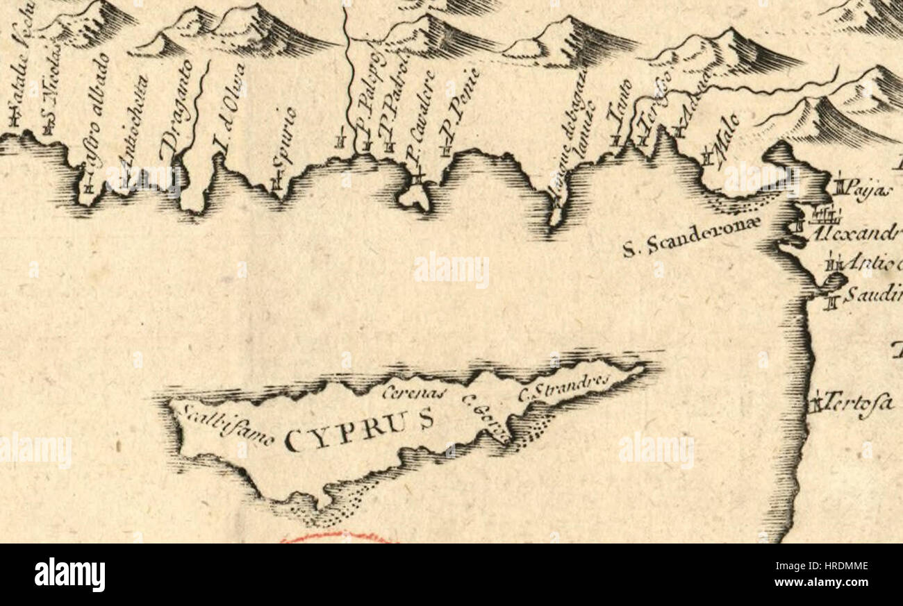 A. de la Motraye. Mare Nigrum (17 siècle) Chypre Banque D'Images