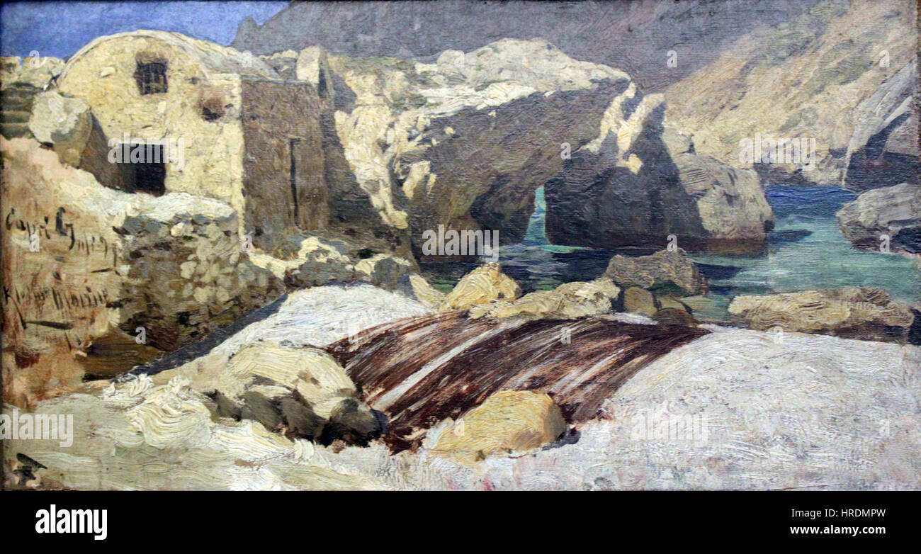 « Kleine Marine auf Capri » de Feddersen, peinte en 1877, capture une scène maritime sereine près de Capri. L'œuvre reflète la beauté tranquille de la Méditerranée, avec des voiliers dans des eaux calmes sous un ciel dégagé. Banque D'Images « Kleine Marine auf Capri » de Feddersen, peinte en 1877, capture une scène maritime sereine près de Capri. L'œuvre reflète la beauté tranquille de la Méditerranée, avec des voiliers dans des eaux calmes sous un ciel dégagé. Banque D'Images