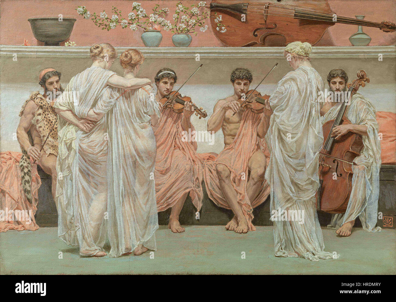 Albert Joseph Moore - le Quatuor, un hommage à la musique Peintres Banque D'Images