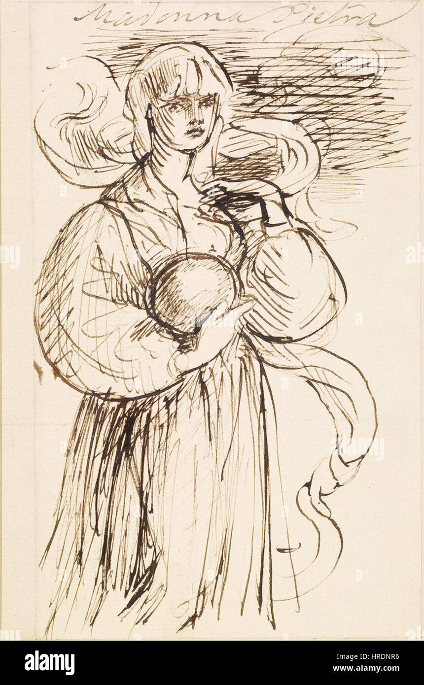 Dante Gabriel Rossetti - Madonna Pietra - Figure Étude Banque D'Images