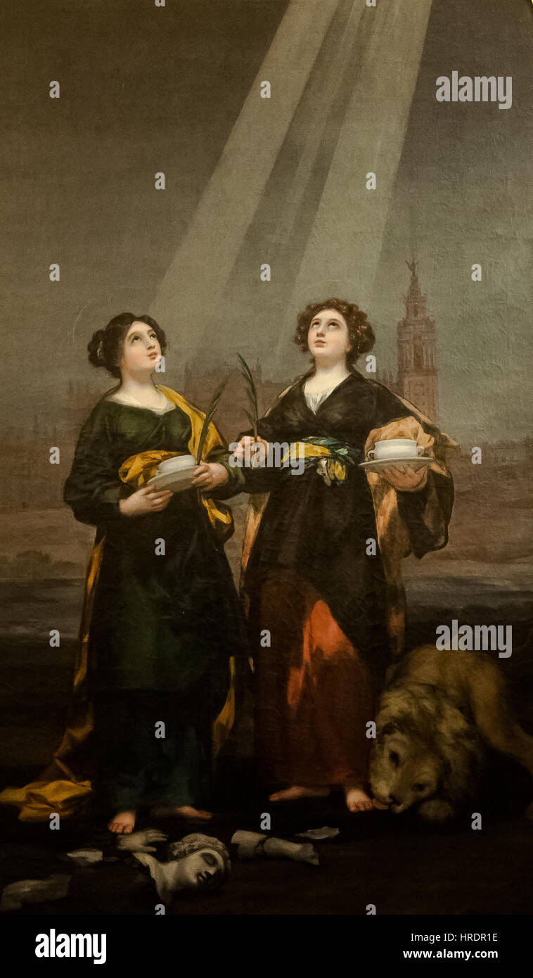 Francisco Goya (1746-1828) - Heilige Justa en Rufina - Séville 19-03-2011 kathedraal 11-21-29 Banque D'Images