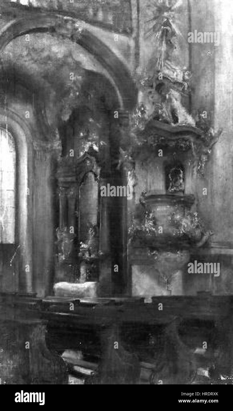 Heinrich Jakesch 1867-1909 - Kostel dei Frari v - Benatkach Kostel sv. Mikulase v Praze Banque D'Images