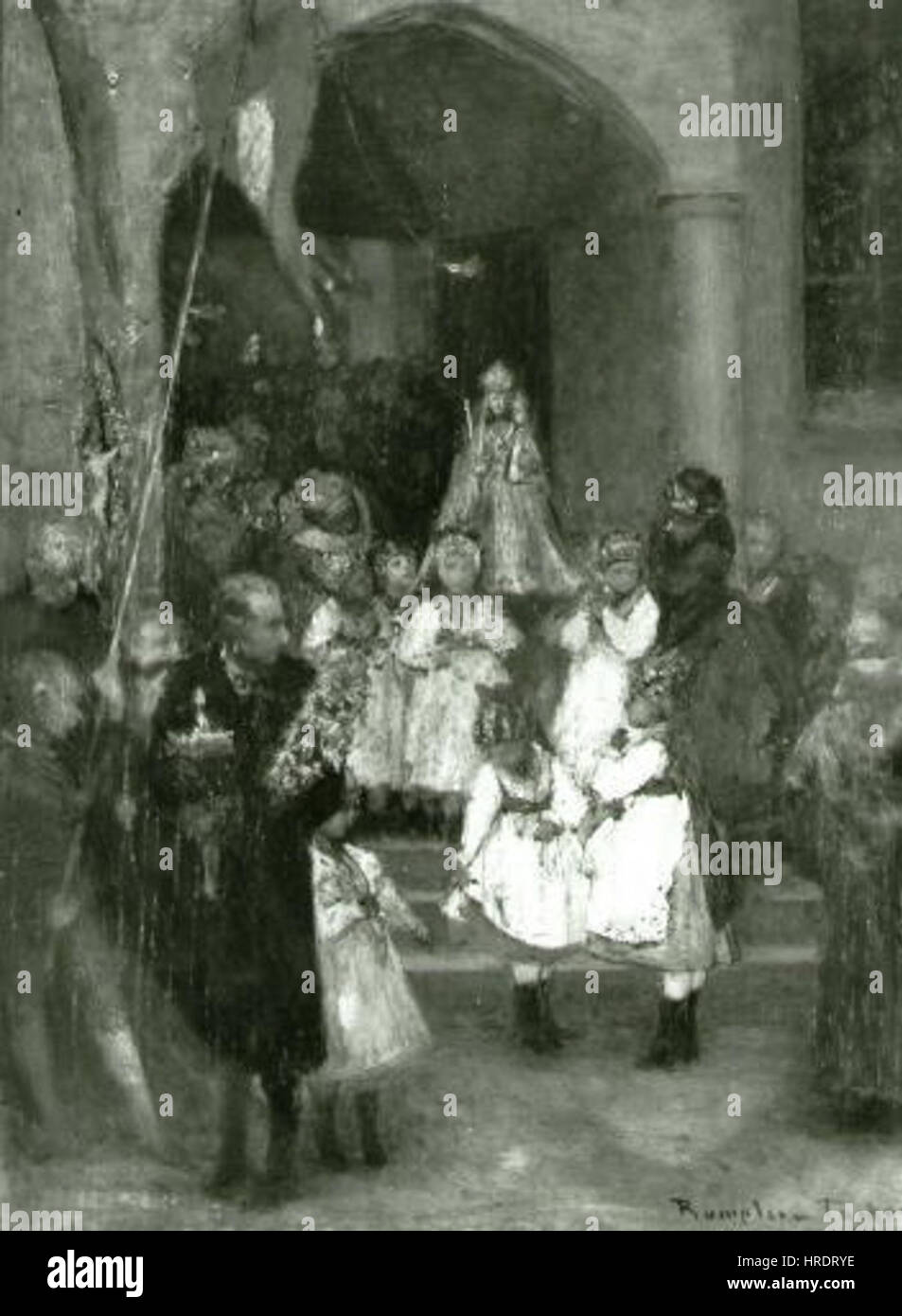 Franz Rumpler 1848-1922 - Cirkevni slavnost Banque D'Images