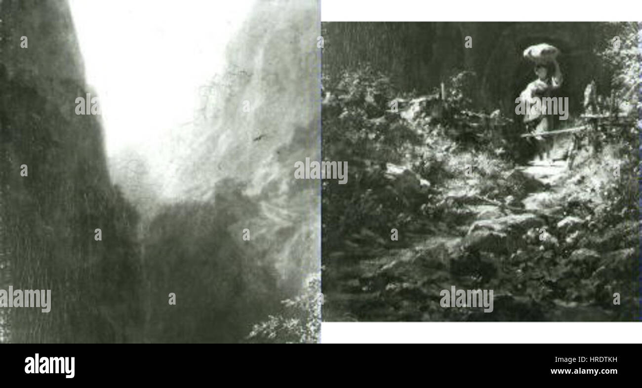 Carl Spitzweg 1808-1885 - V alpskem lomolen Banque D'Images