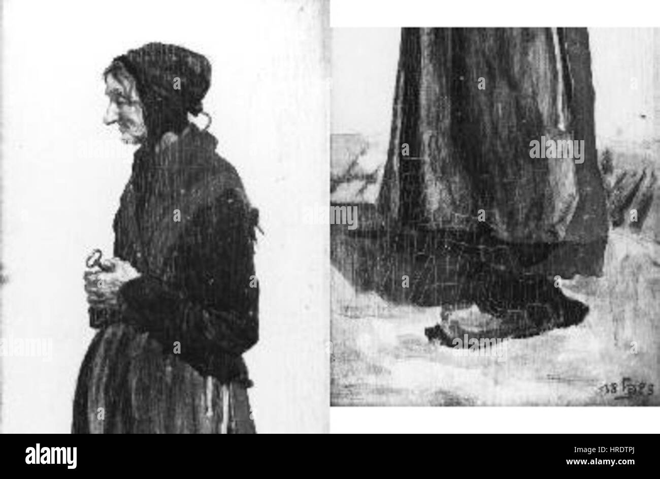 28 Hanus Schwaiger. 6. 1854-17. 6. - Rybarova 1912 zena Studie z Anvers Banque D'Images