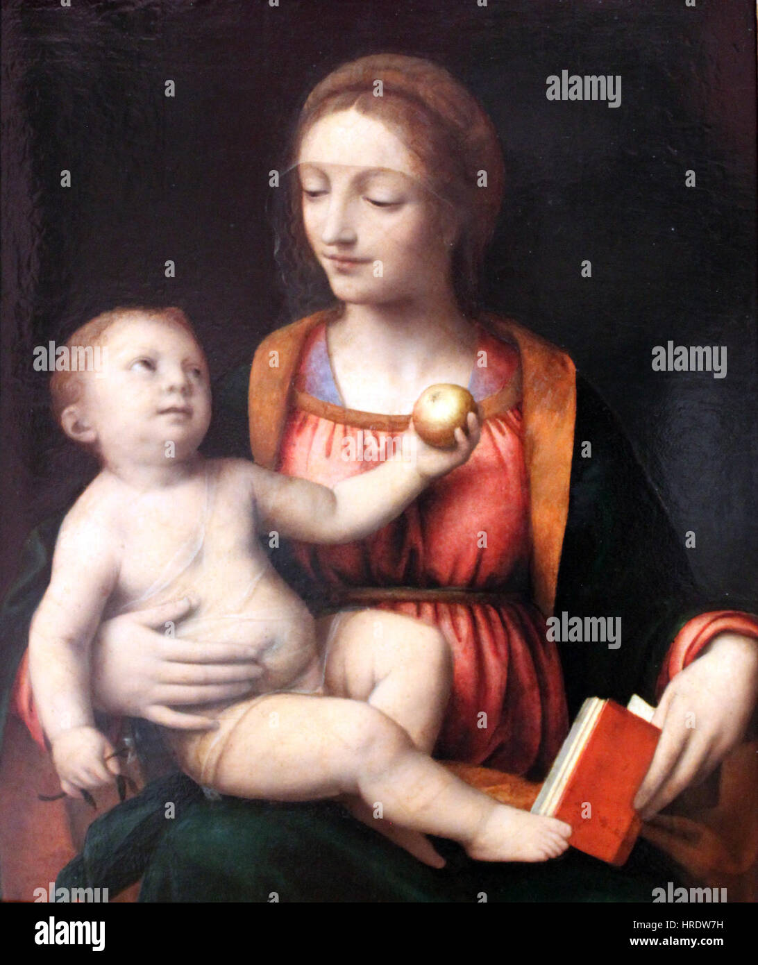 Luini 1525 Maria mit dem Kind und Apfel dem anagoria Banque D'Images