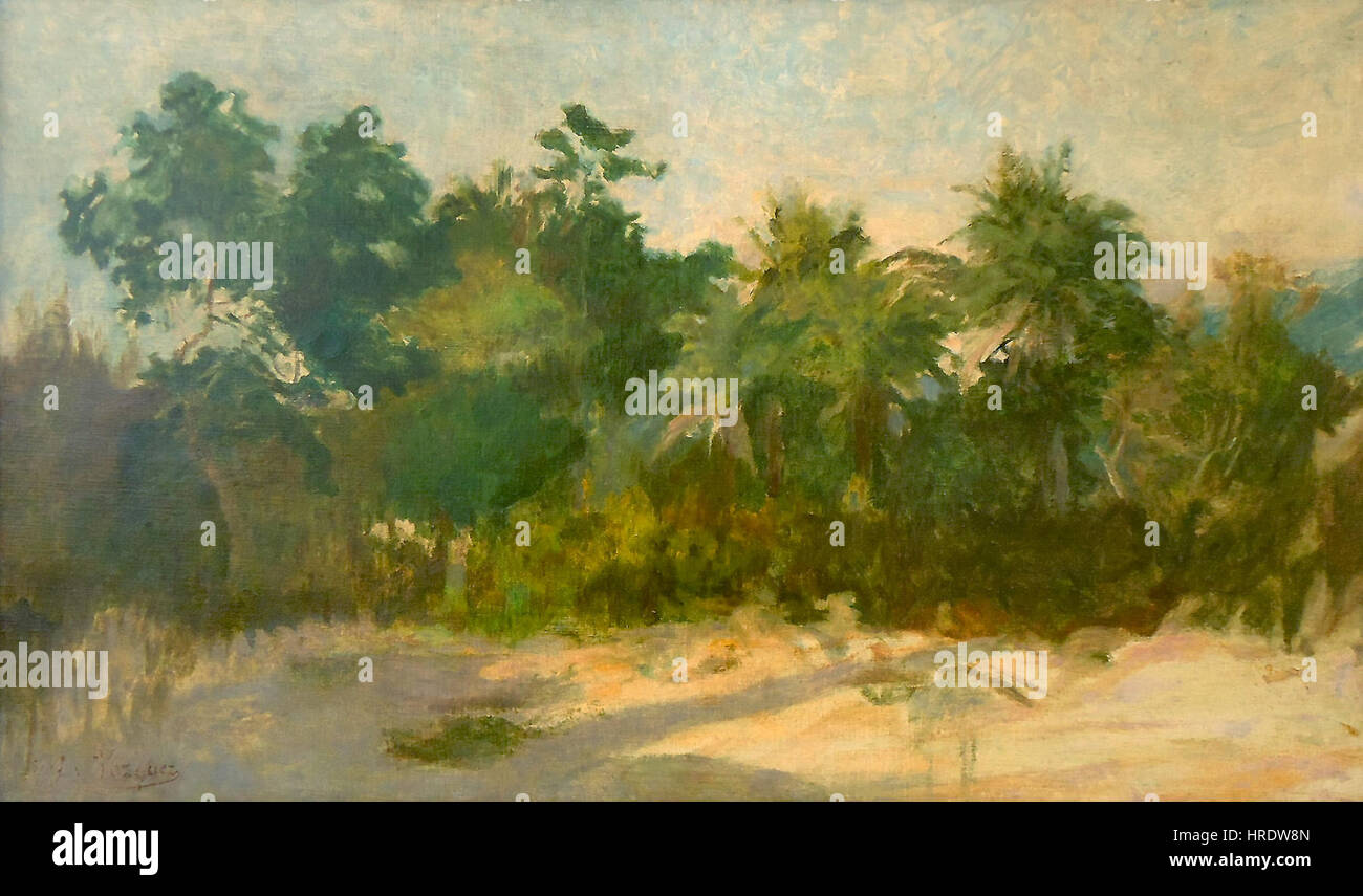 Domingo Garcia y Vazquez (Espagne, 1859 - Rio de Janeiro, le 18 janvier 1912). Paysage de Rio de Janeiro probablement Banque D'Images