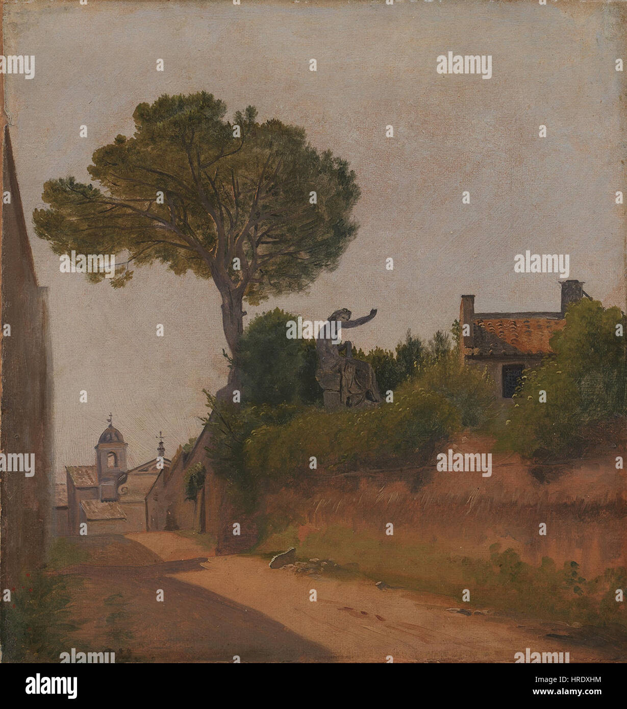 Constantin Hansen - En gade i Rom, Vicolo Sterrato Banque D'Images