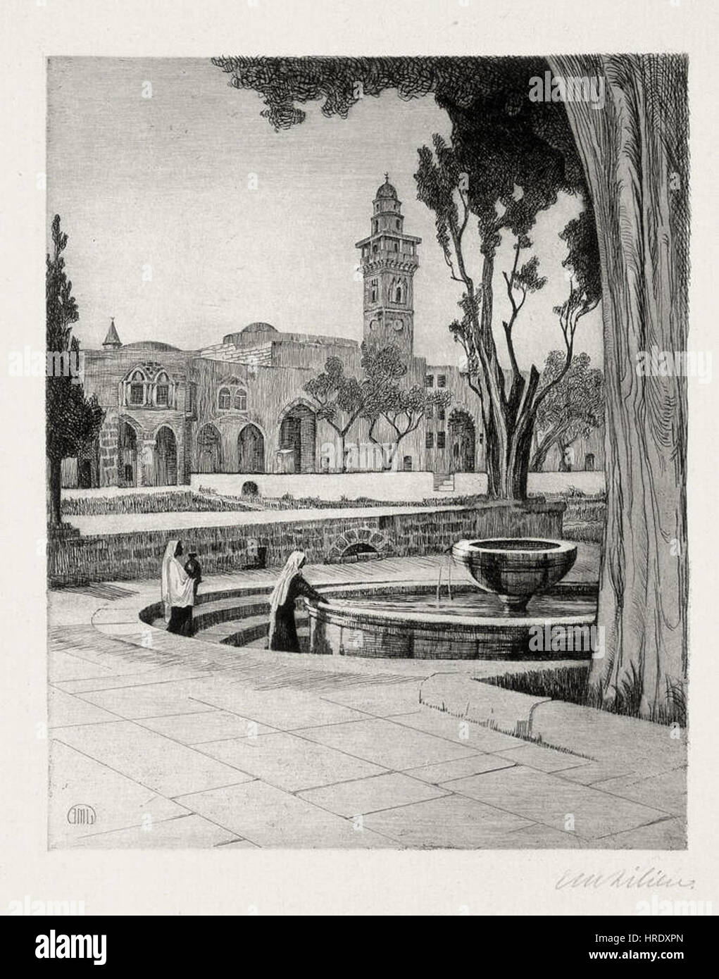 Brunnen auf dem Tempelplatz Banque D'Images