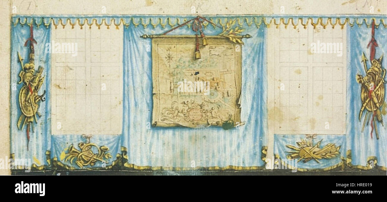 Rex Whistler - Design Dessin Port Lympne Banque D'Images