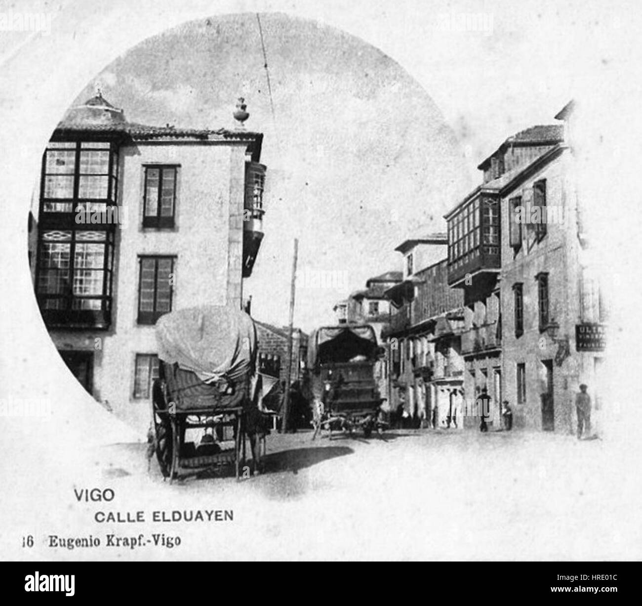 Vigo, Calle Elduayen, Eugenio Krapf Banque D'Images