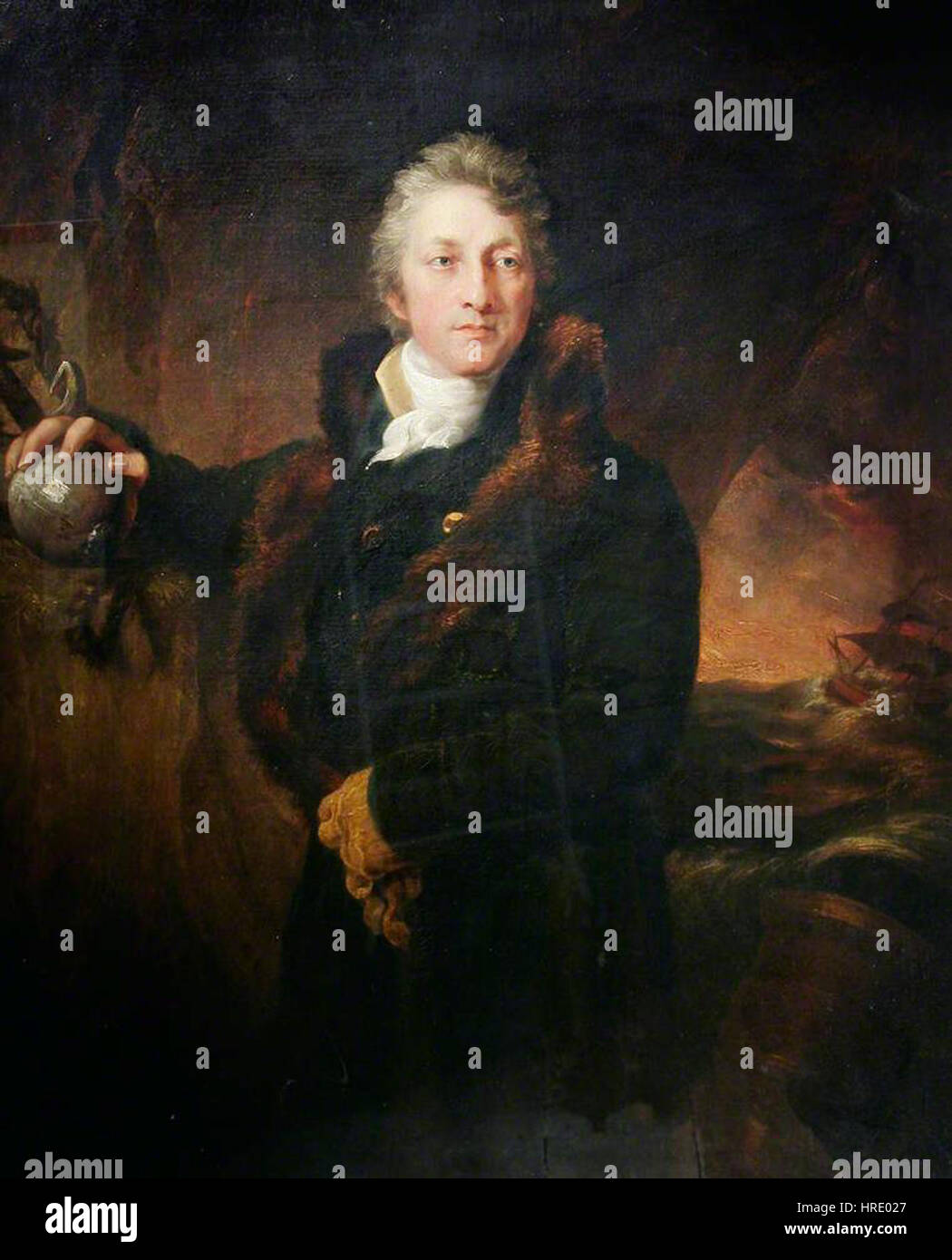 Ce portrait de George William Manby de 1818 capture l'inventeur britannique et l'innovateur qui sauve des vies. Surtout connu pour avoir développé le premier appareil de lancement de ligne utilisé dans les sauvetages maritimes, les contributions de Manby à la sécurité sont mises en évidence dans cette image, qui le présente comme une figure déterminée et réfléchie au début du XIXe siècle en Grande-Bretagne. Banque D'Images