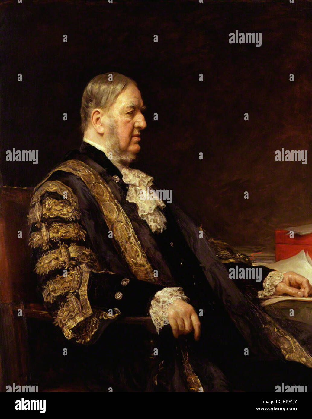 Sir William Vernon Harcourt par Sir Arthur Stockdale Cope Banque D'Images