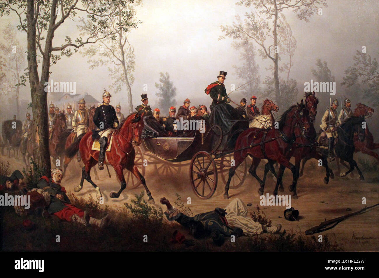 1877 Otto von Bismarck geleitet Camphausen Napoléon III anagoria Kaiser Banque D'Images