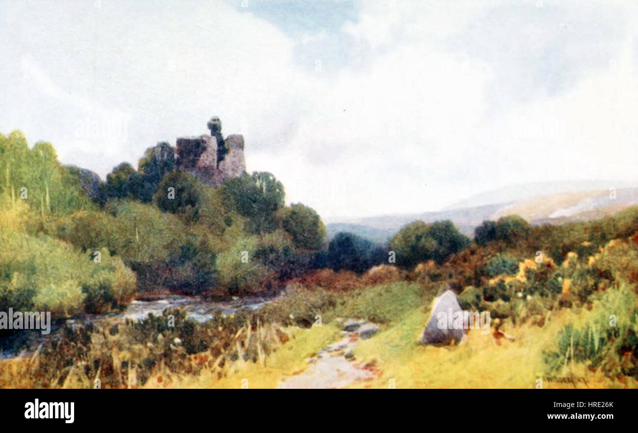 Okehampton Castle, 1913 Banque D'Images