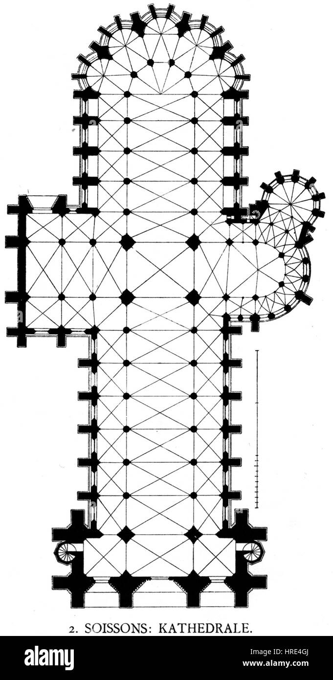Dehio 361 Soissons Cathedrale Banque D'Images