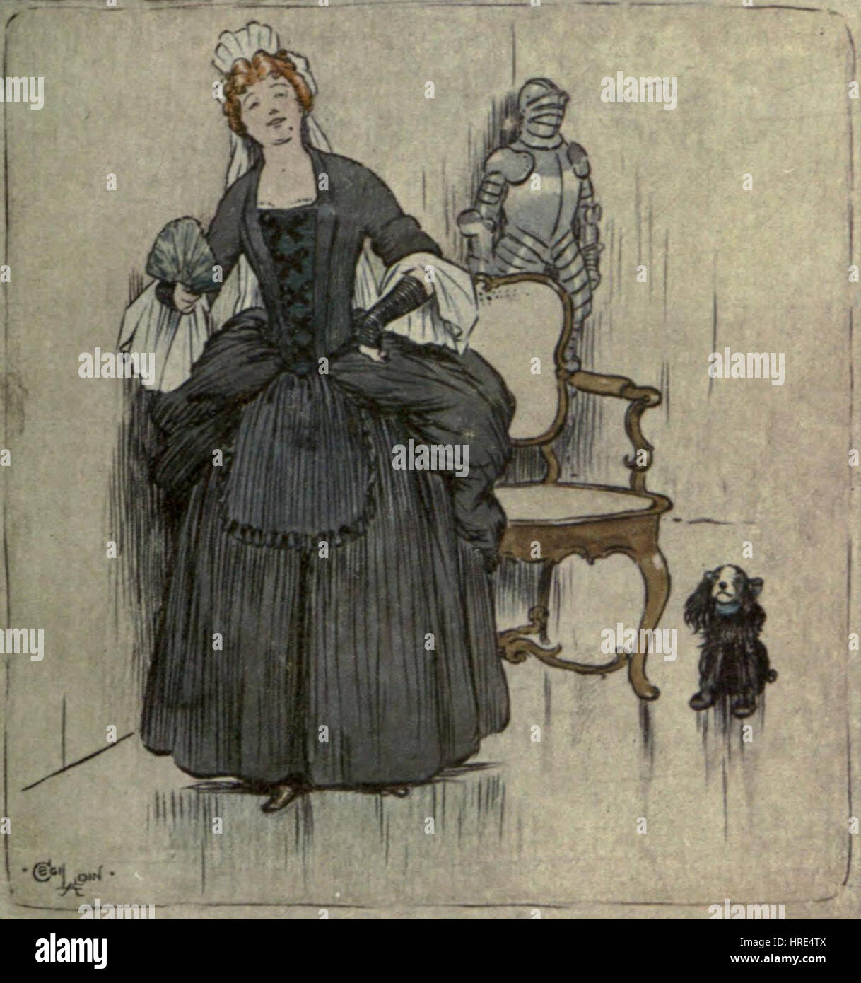 Frontispice de la Veuve perverse et La Veuve, 1909 Banque D'Images