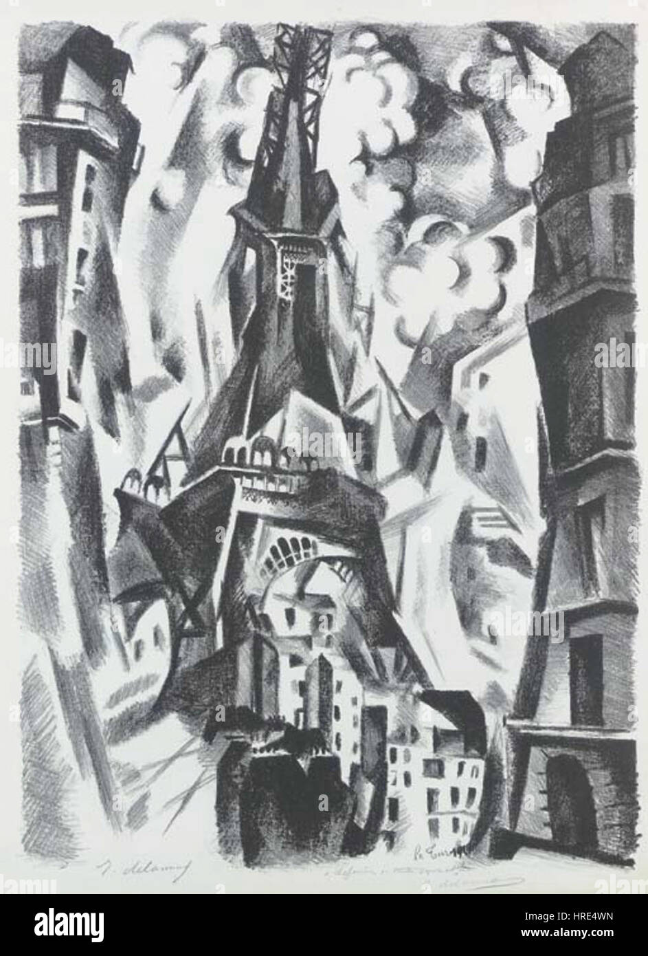 Robert Delaunay lithographie La Tour 1925 Banque D'Images