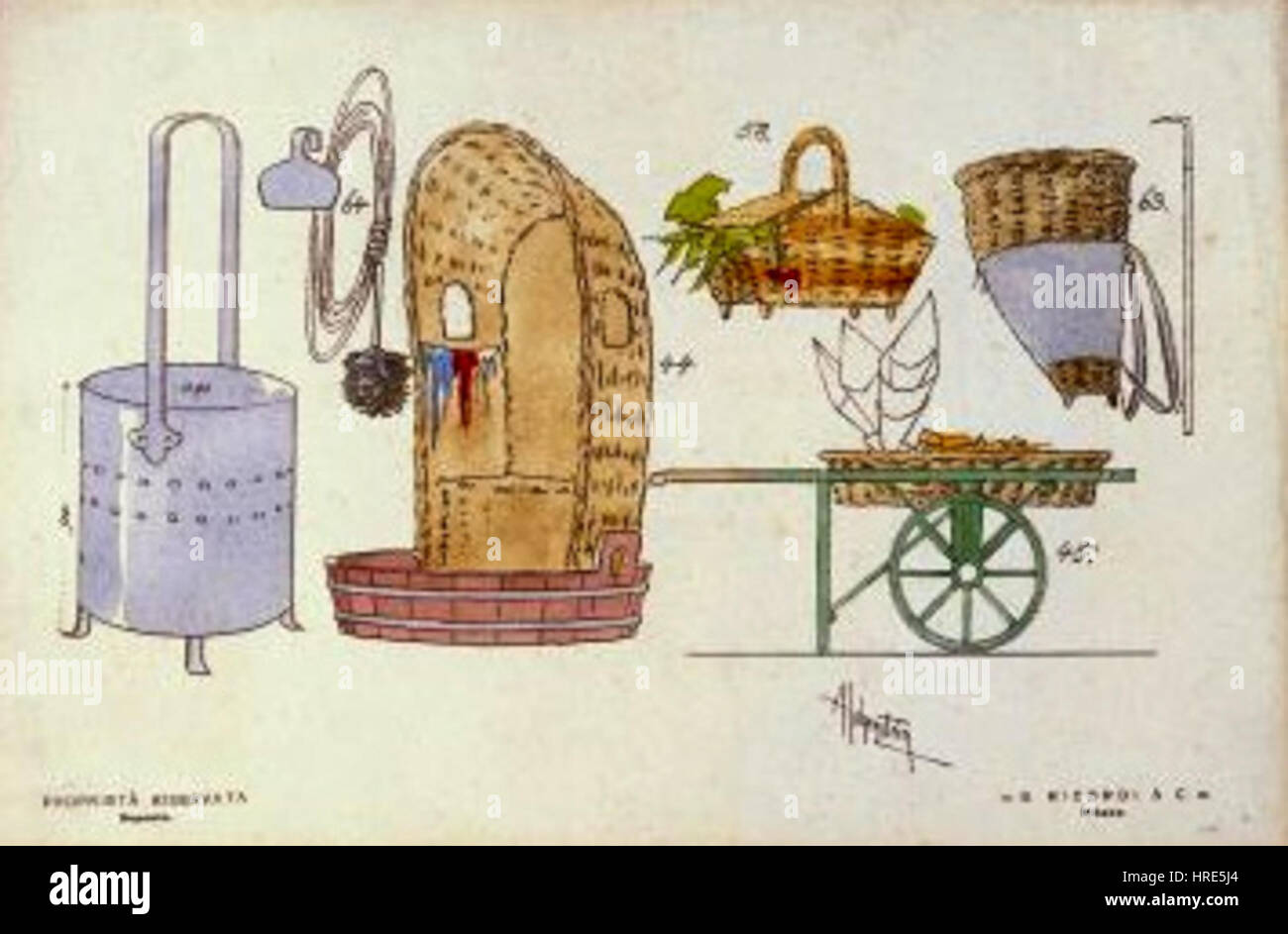Les accessoires utilisés dans l'acte II de l'opéra la Bohème comprennent divers éléments théâtraux conçus pour améliorer le cadre de la représentation. Ces accessoires, typiques de la vie parisienne du XIXe siècle, font partie intégrante de la représentation des thèmes de pauvreté et de lutte artistique de l'histoire. Banque D'Images