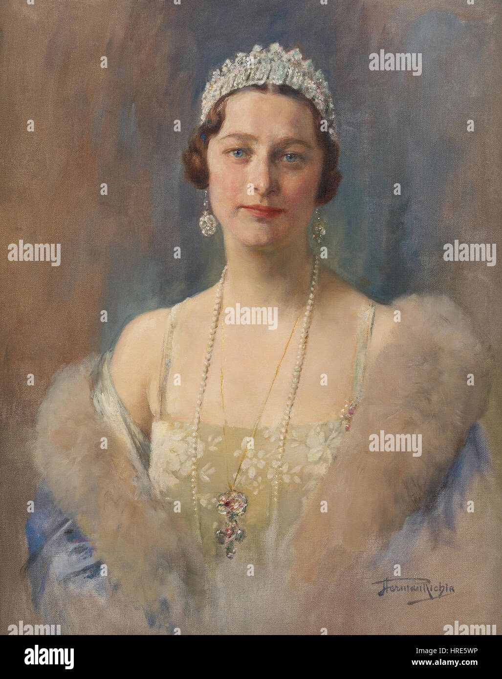Portrait de la Reine Astrid (par Herman Richir) Banque D'Images