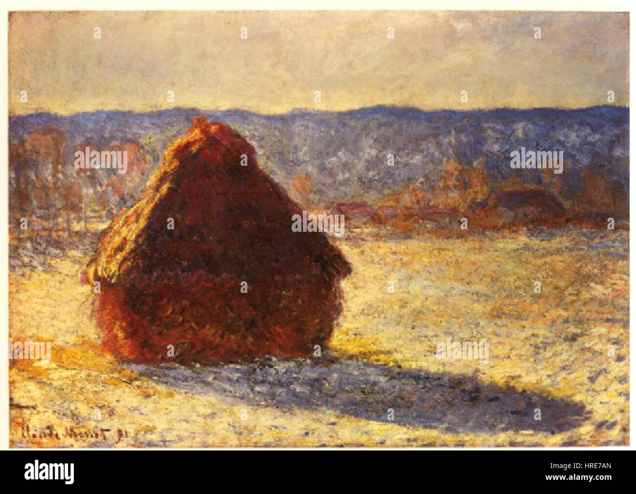 Claude Monet, Haystack, Effet de neige du matin (meule, Effet de neige, le matin), 1891, huile sur toile, 65 x 92 cm, Musée des beaux-Arts, Boston Banque D'Images