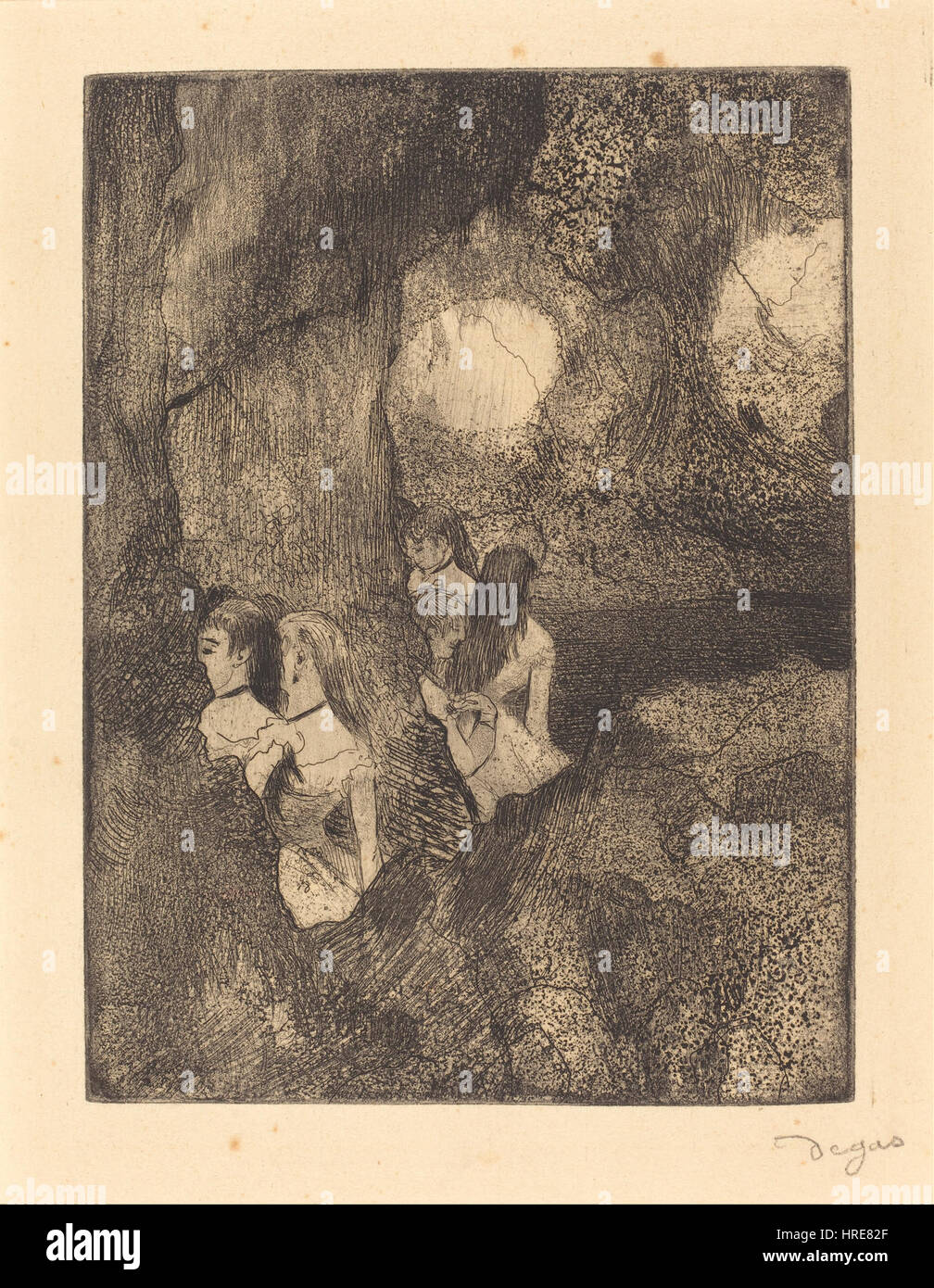 Edgar Degas - danseurs dans les ailes (danseuses dans la coulisse) - Google Art Project Banque D'Images