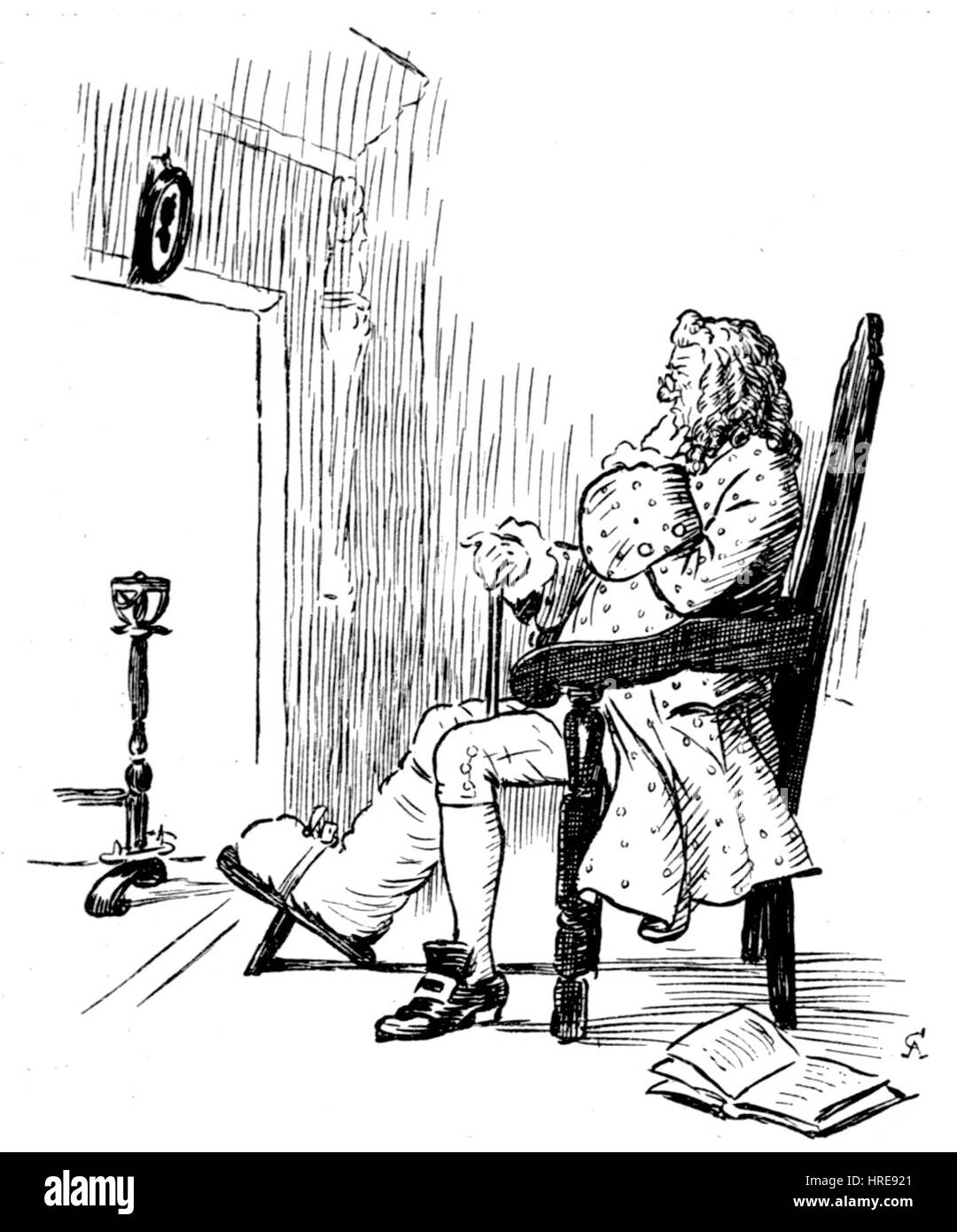 Illustration page 16 de la Veuve perverse et La Veuve, 1909 Banque D'Images