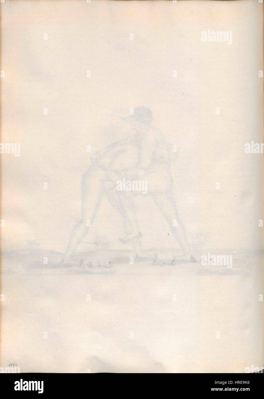 Le manuscrit COD.10799 117v fait partie d'une collection historique, présentant l'art médiéval ou du début de la Renaissance avec des enluminures complexes et des thèmes religieux. Banque D'Images