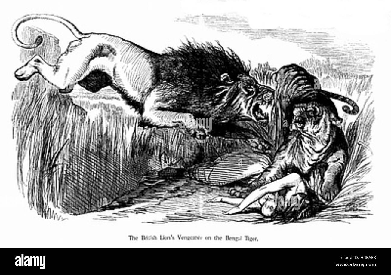 BritishLionTenniel1857Punch1 Banque D'Images