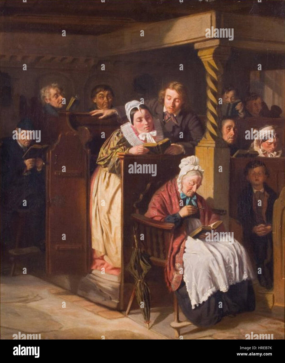 Eduard Schulz-Briesen Sonntagsmorgen-Gottesdienst Banque D'Images