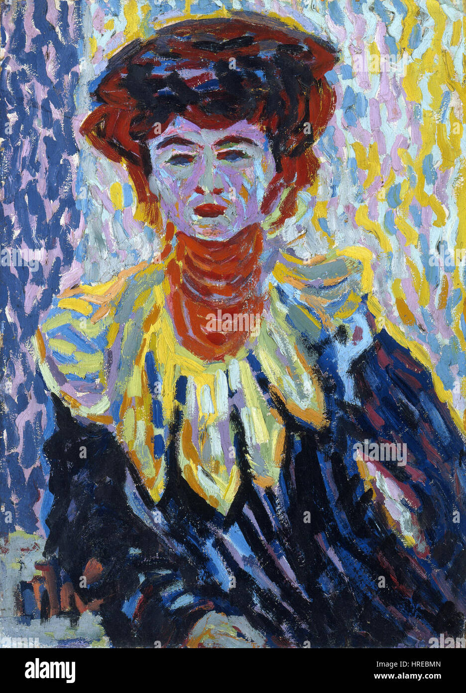 Ernst Ludwig Kirchner - Doris avec Ruff Collar Banque D'Images