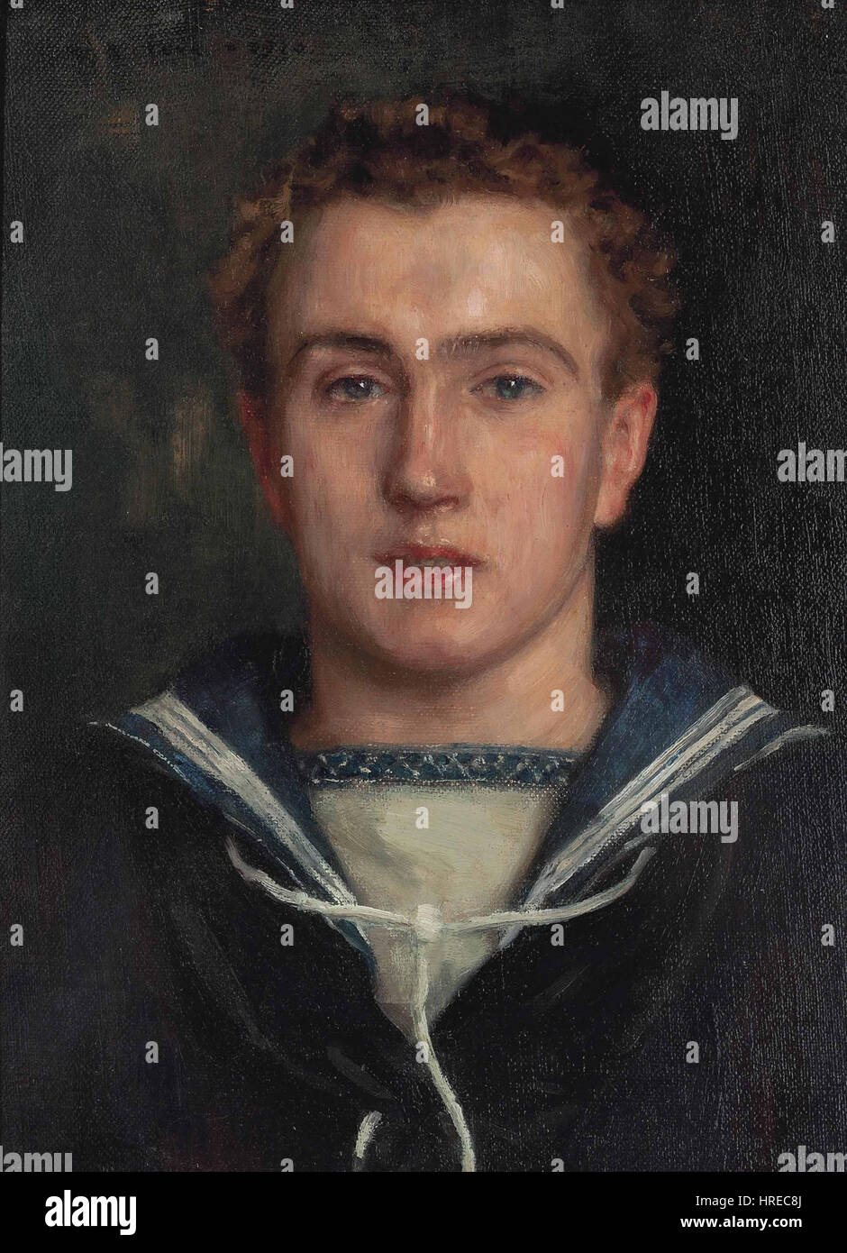 Henry Scott Tuke - Portrait de Frédéric Brewer (1910) Banque D'Images