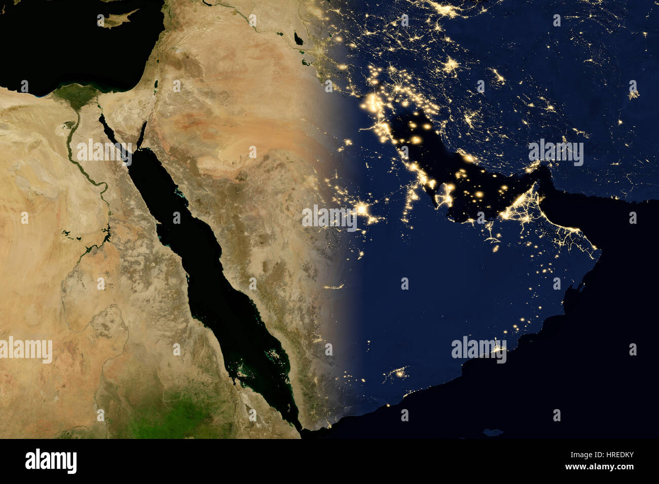 Qatar At Night Nasa Photos Qatar At Night Nasa Images Alamy