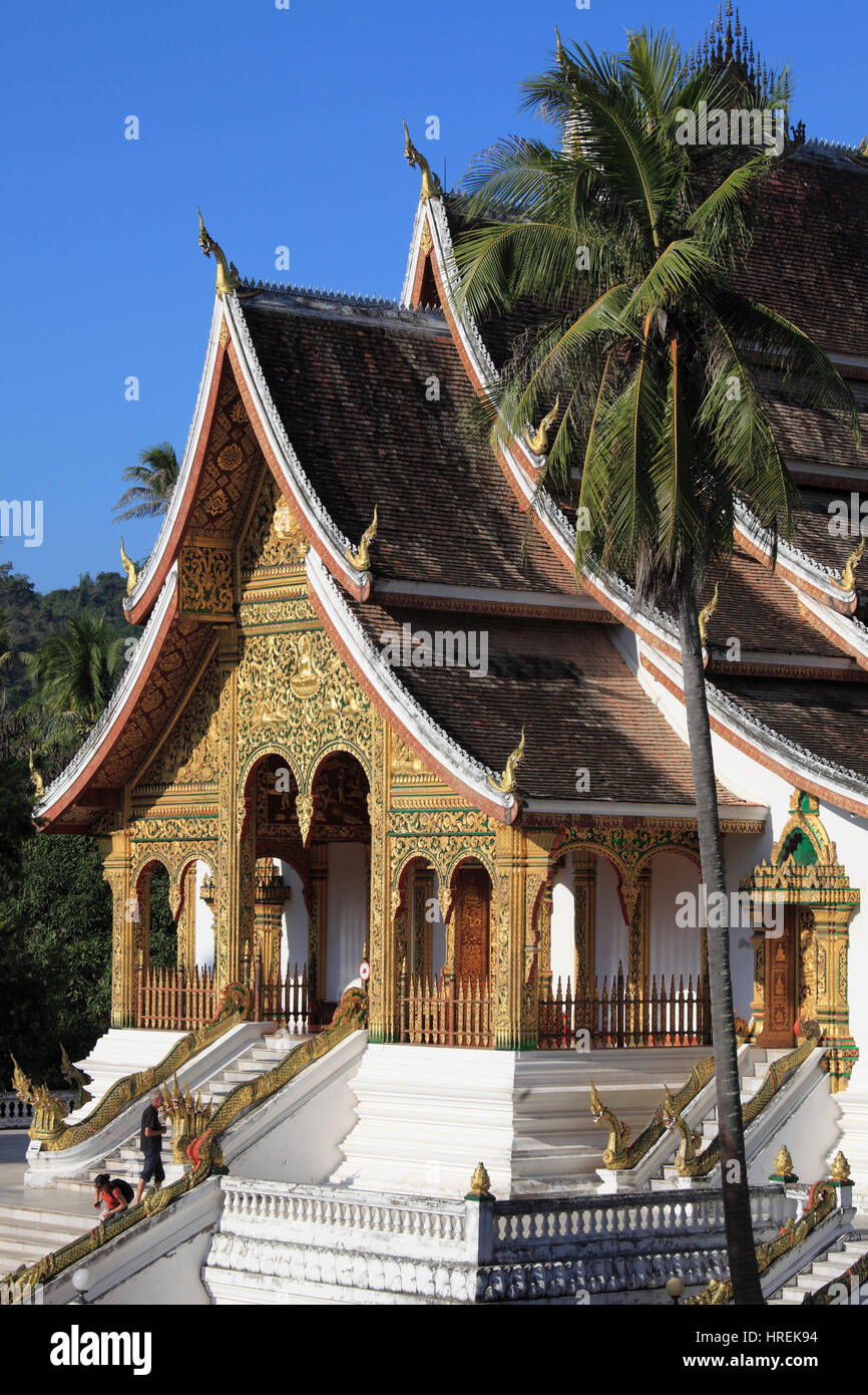 Le Laos, Luang Prabang ; Haw Pha Bang, Temple Royal, Banque D'Images