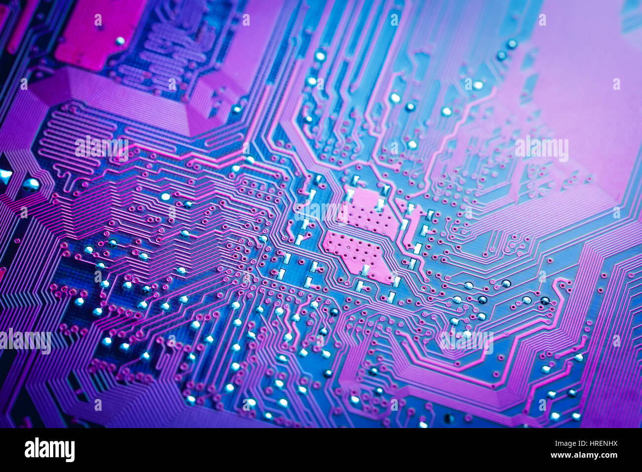 Close up de platine électronique. Banque D'Images
