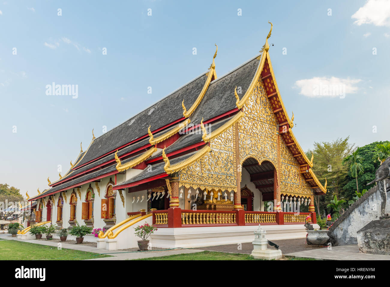 Wat Chiang Man temple à Chiang Mai Banque D'Images