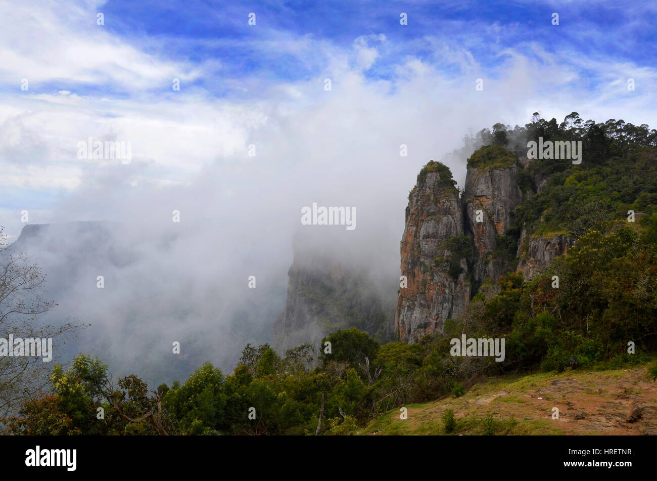 Pilier Rocks Kodaikanal, Tamil Nadu Banque D'Images