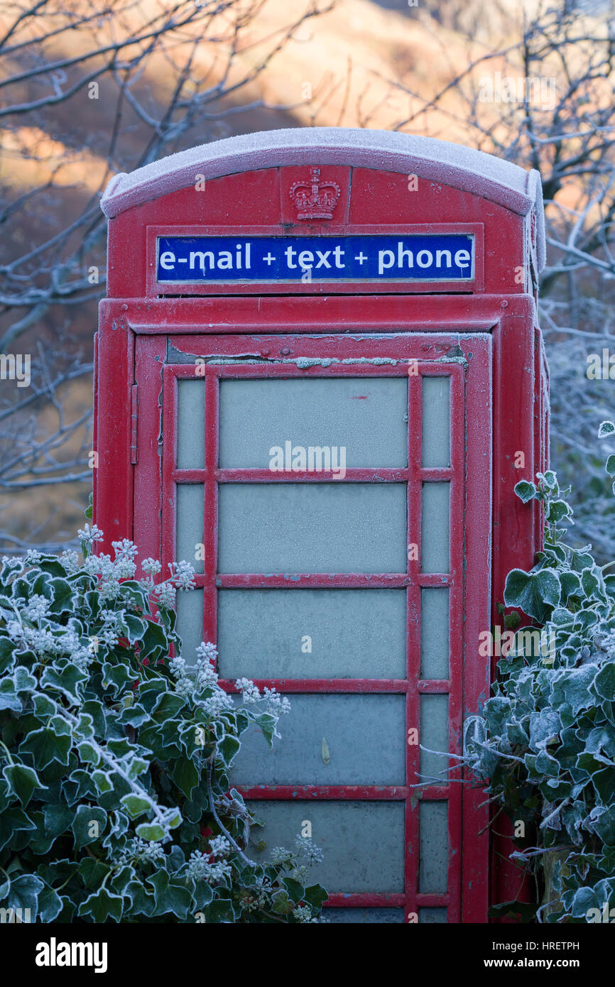 Téléphone rouge fort à Stonethwaite in Borrowdale UK Banque D'Images