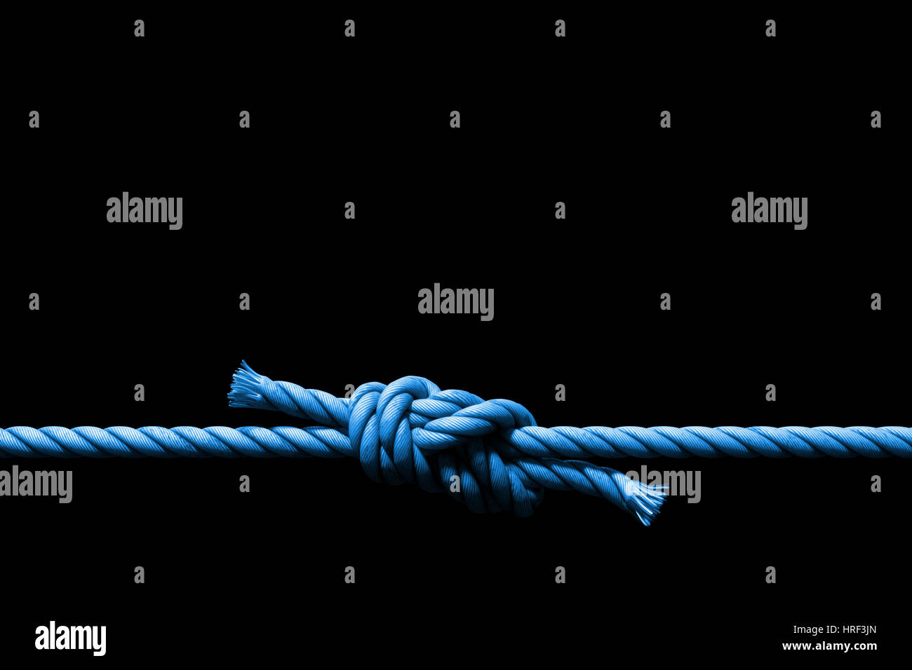 Deux cordes avec fond bleu noeud bannière Banque D'Images