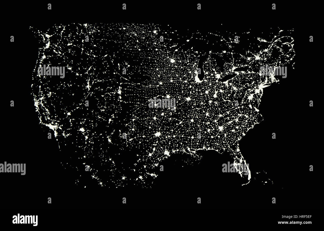 USA pendant la nuit Banque D'Images