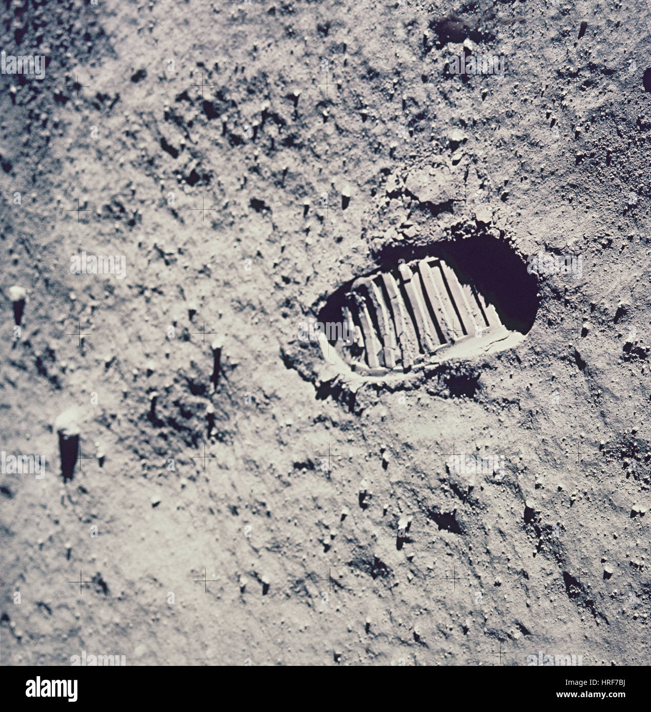 Empreinte d'Apollo 11 Banque D'Images