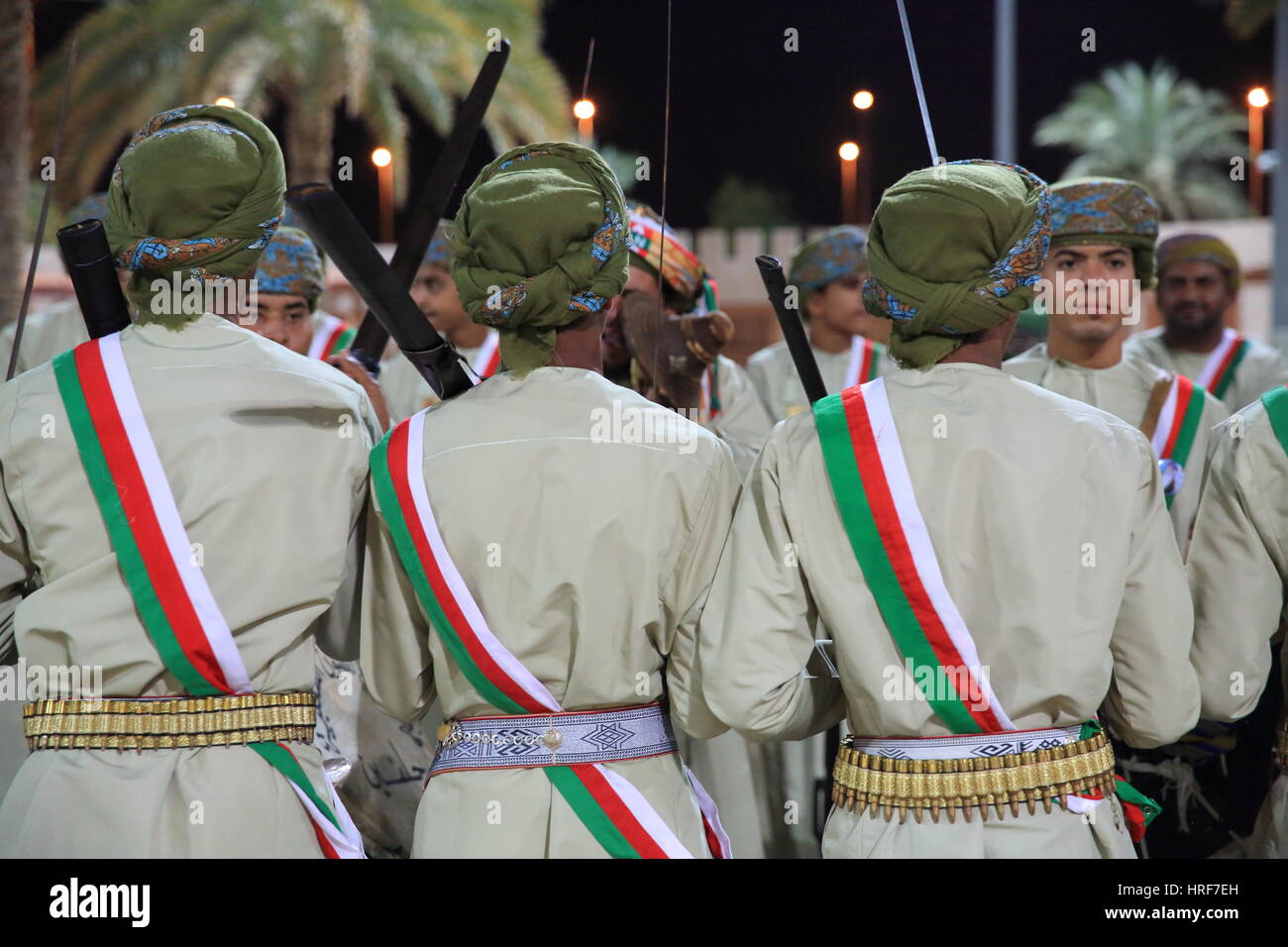 Les participants à l'Heritage Village, au Muscat Festival à Amerat Park, Oman Banque D'Images