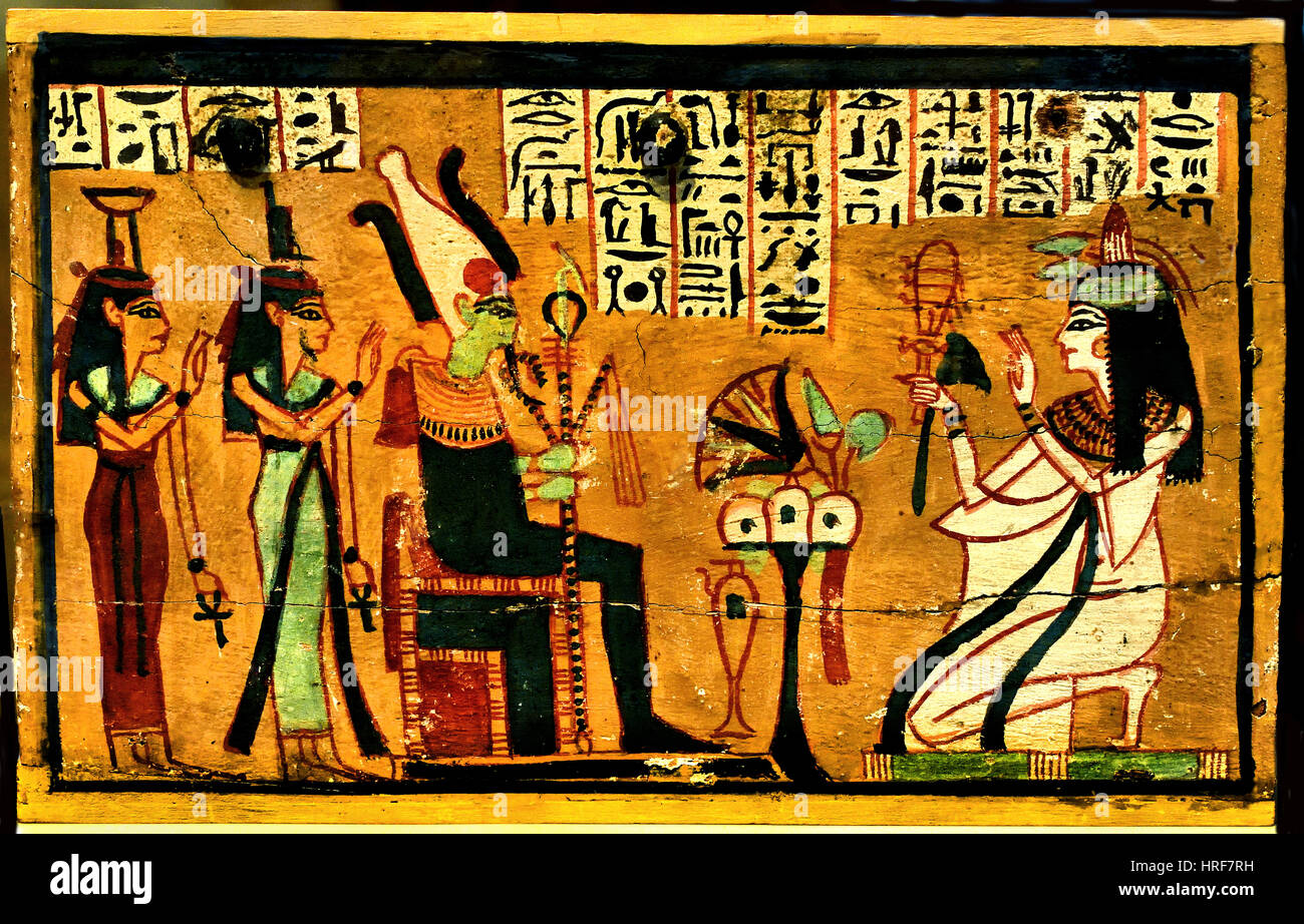 Berlin, nouveau Musée, Uschebtikasten (nouveau musée, fort) Uschebtis ouchebti en faïence sont souvent trouvés en très grand nombre dans les tombes parce qu'ils ont été donnés comme auxiliaires, pour travailler dans l'au-delà pour les défunts qui y vivaient en fonction de la compréhension de l'Égypte ancienne. Banque D'Images